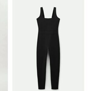 Girlfriend Collective Black Luxe Paneled Unitard | NWT | Size M